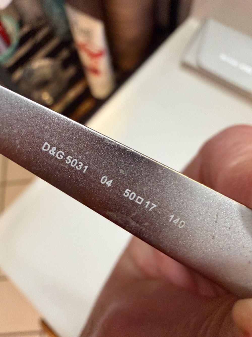 D&G Metallic Gray Logo Temple Glasses D&G - Picture 4 of 5